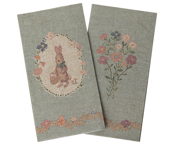 Servetele de masa - Easter Edition (Green/Green) - Maileg