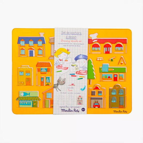 Set de șabloane pentru desen – orasul - Moulin Roty