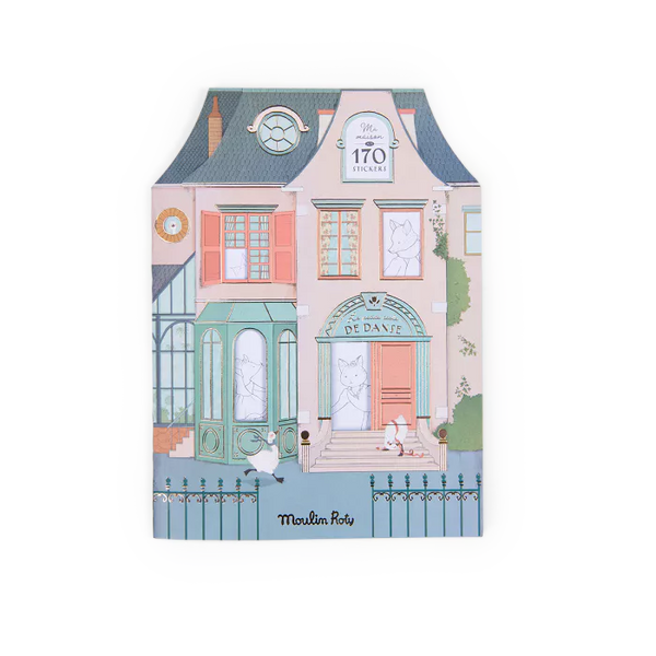 Carte de colorat cu stikere- micuta scoala de balet- Moulin Roty