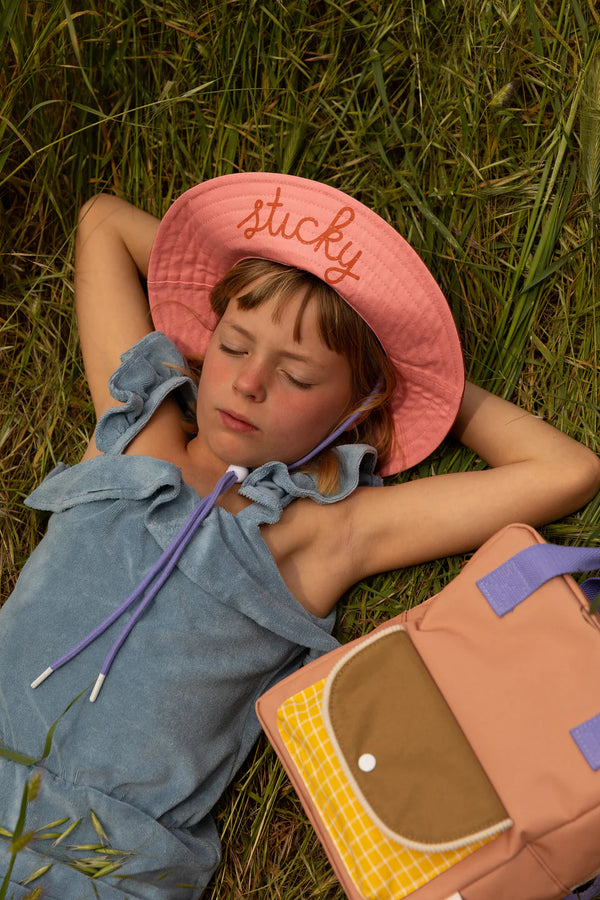 Pălărie de soare - flower pink +willow brown  - Sticky Lemon